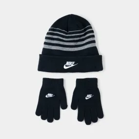Nike Kids' Futura Beanie and Glove Set / Black