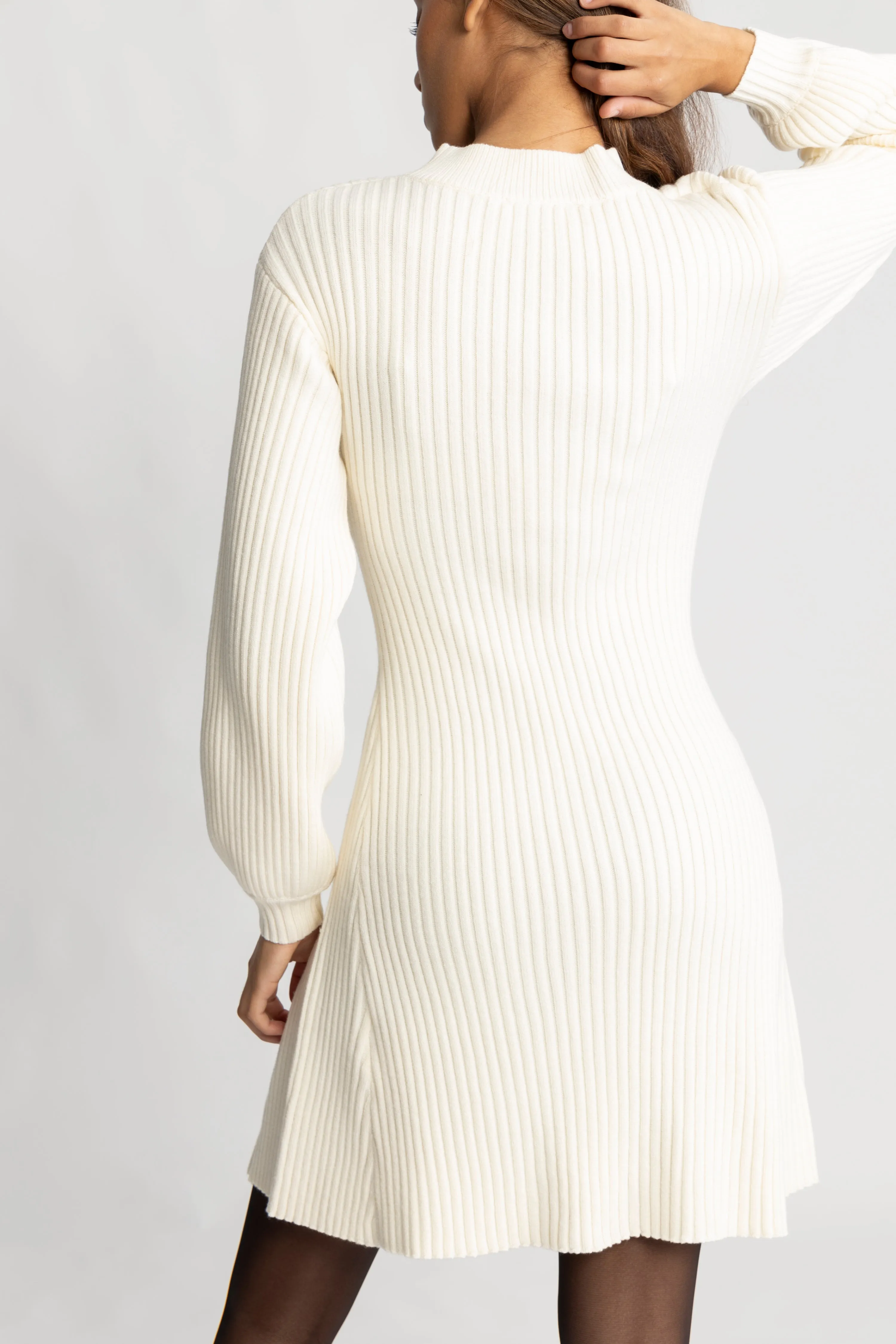 Norfrid Knit Dress - Creme