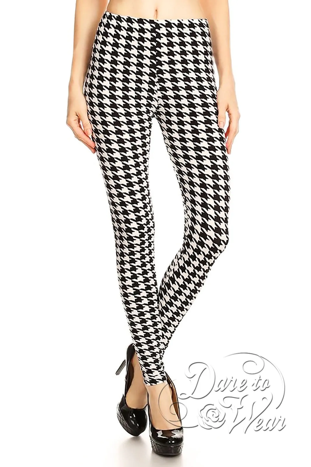 Peached Leggings in Houndstooth