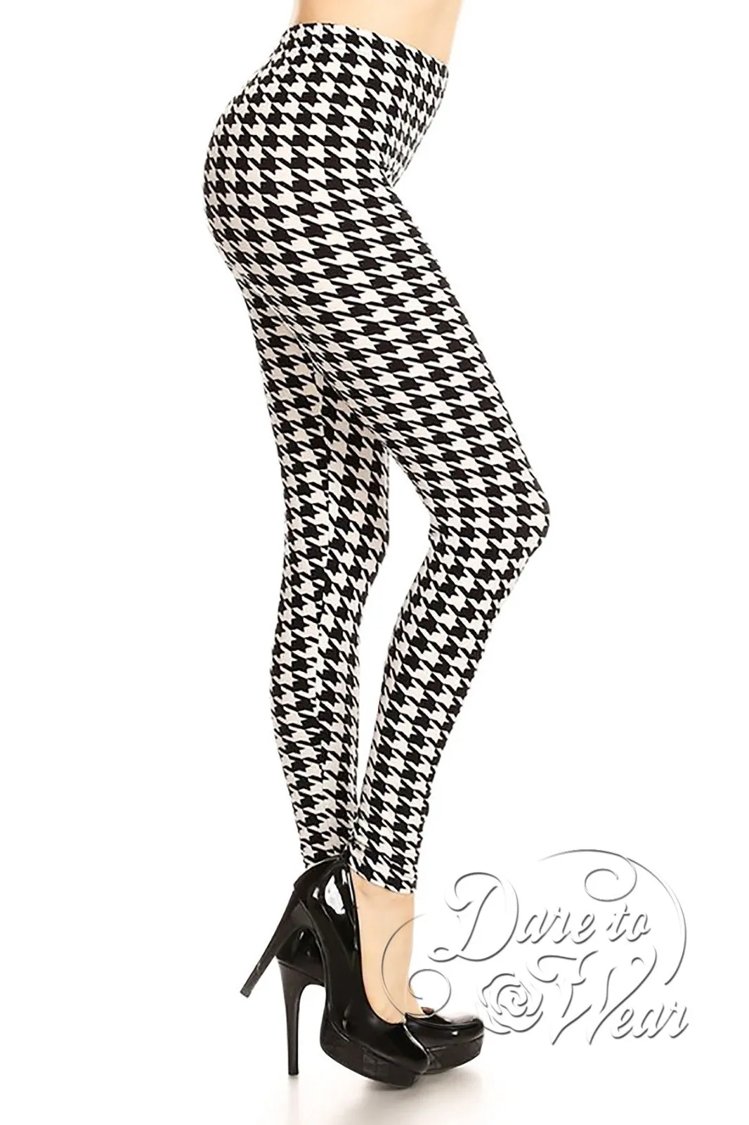 Peached Leggings in Houndstooth