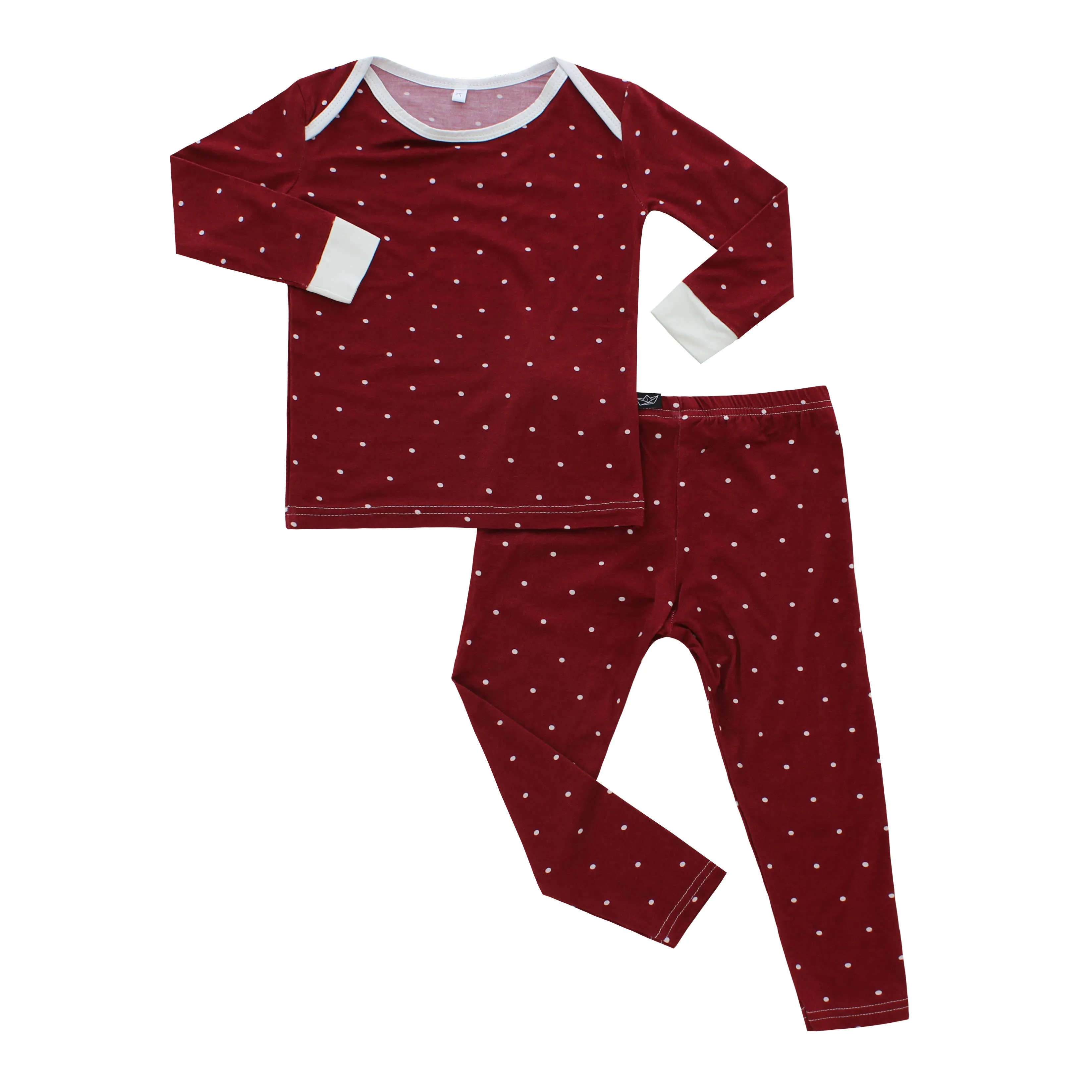 Peregrine Kidswear Bamboo 2 Piece Pajama Set -  Winter Polkadot