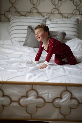 Peregrine Kidswear Bamboo 2 Piece Pajama Set -  Winter Polkadot