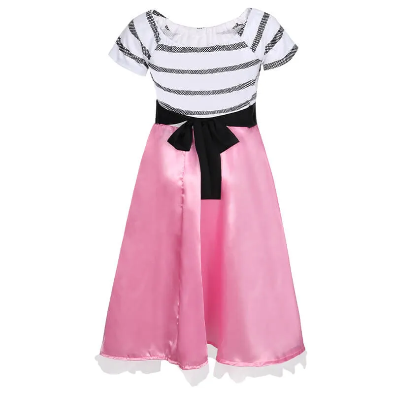 Poodle Skirts for Girls 50s Costumes Kids Sockhop Outfit Poodle Dress for Halloween Carnival