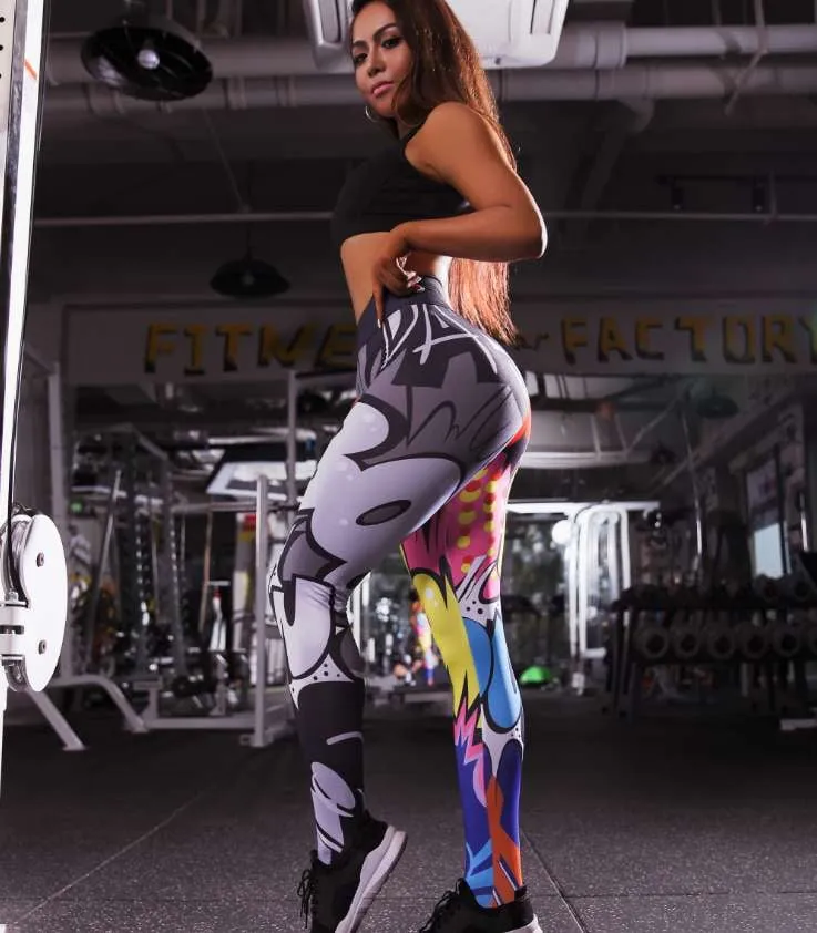 Printed Punk  Yoga Pants