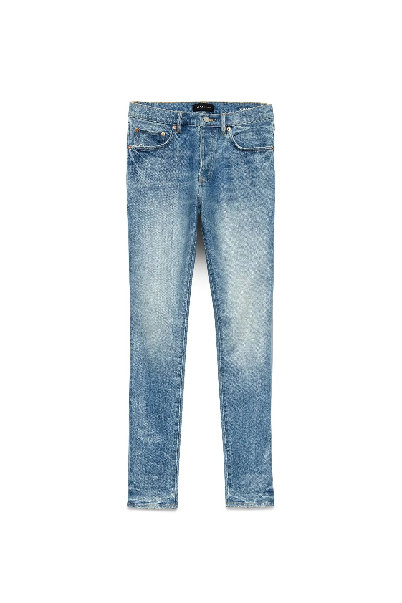 Purple Brand P001-SKCI Skinny Coated Lt Indigo