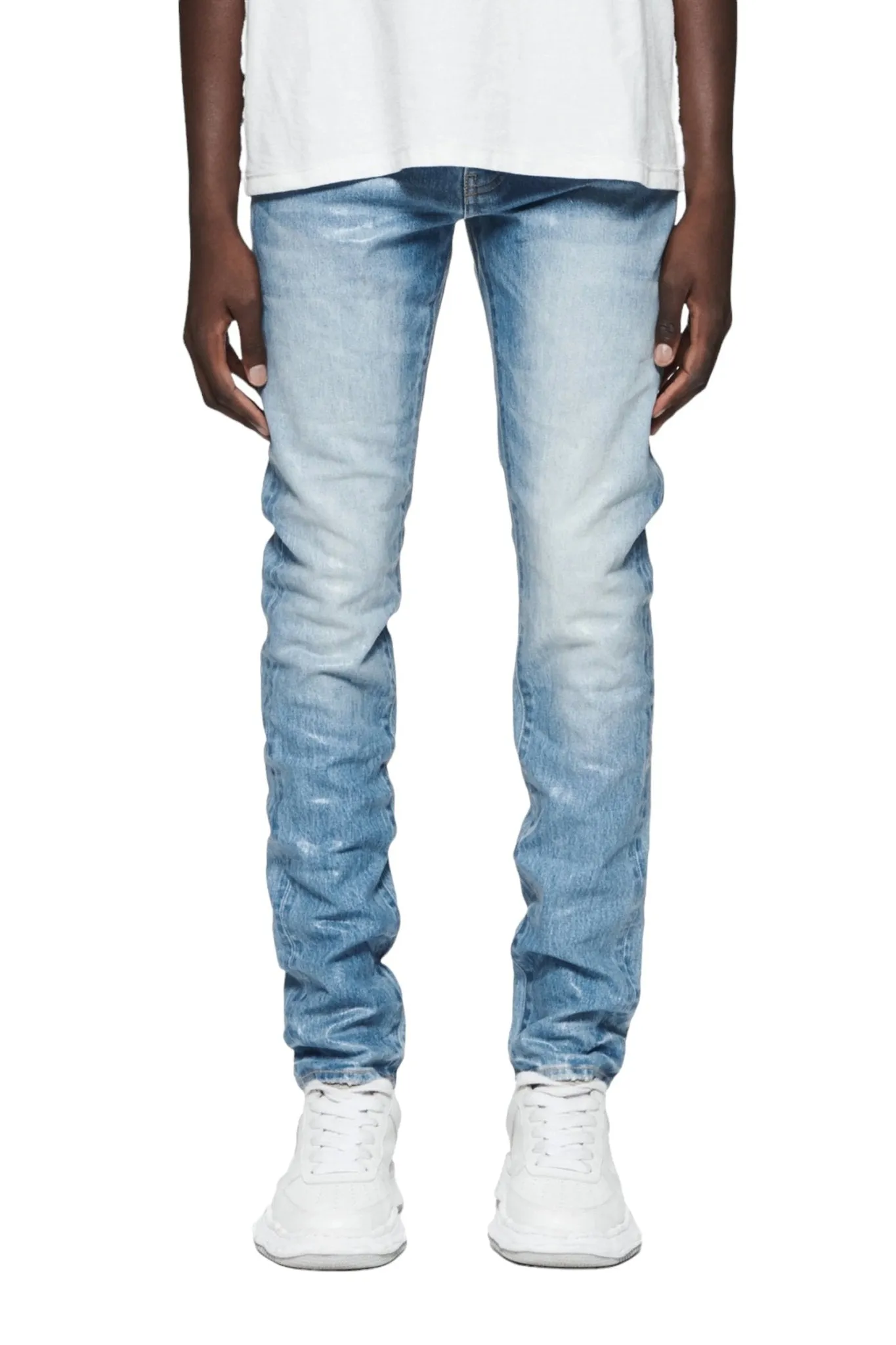 Purple Brand P001-SKCI Skinny Coated Lt Indigo