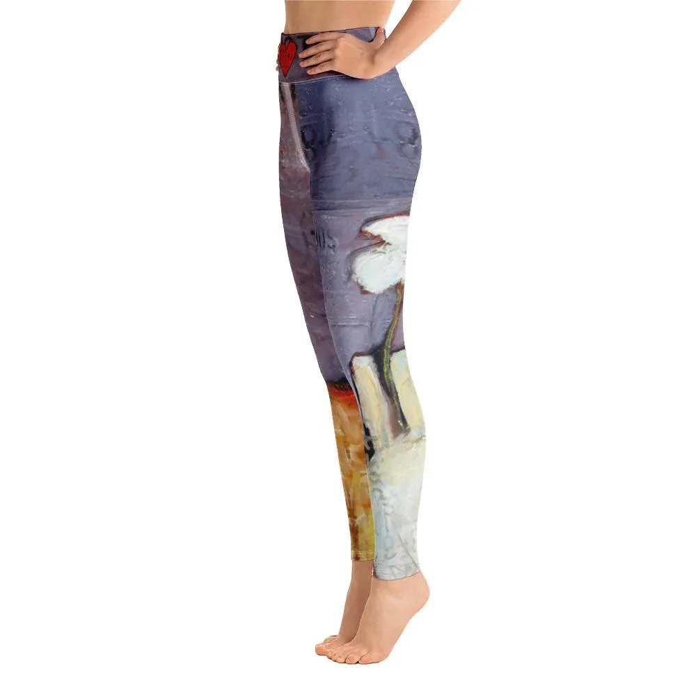 Purple Floral Yoga Leggings