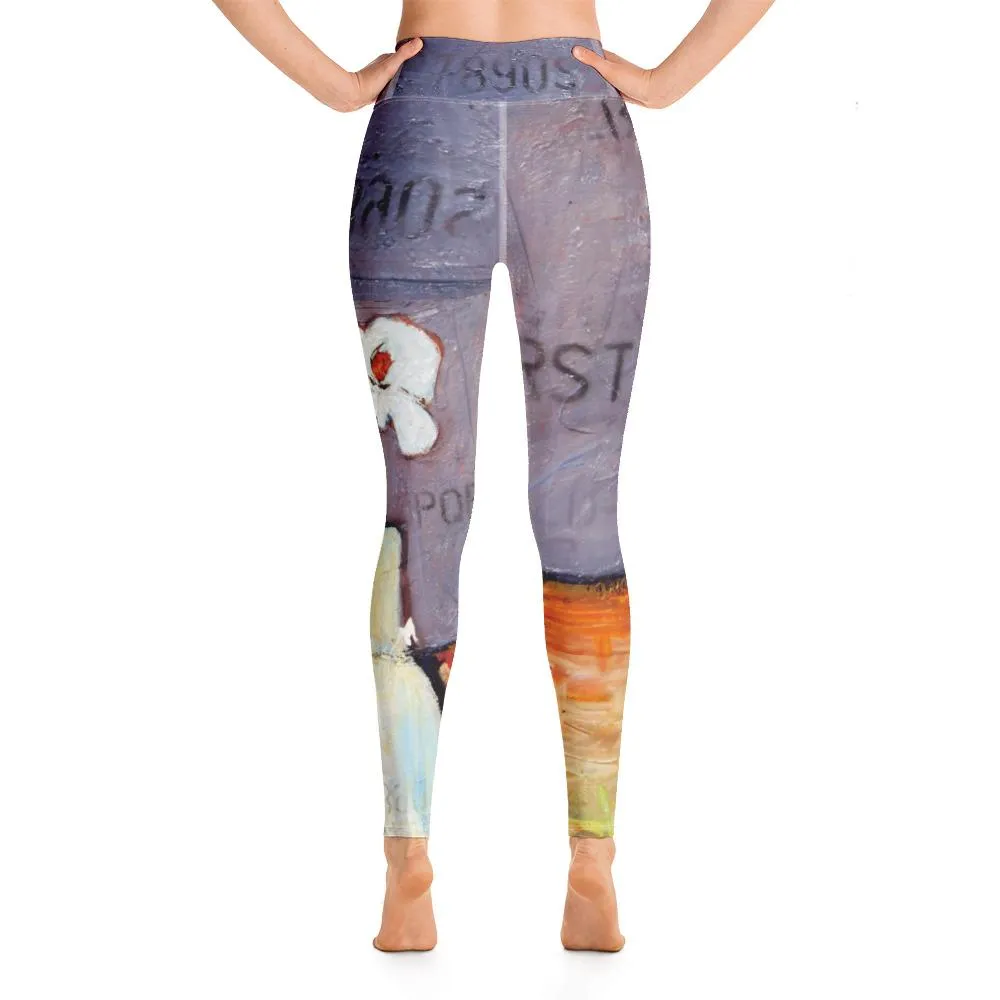 Purple Floral Yoga Leggings