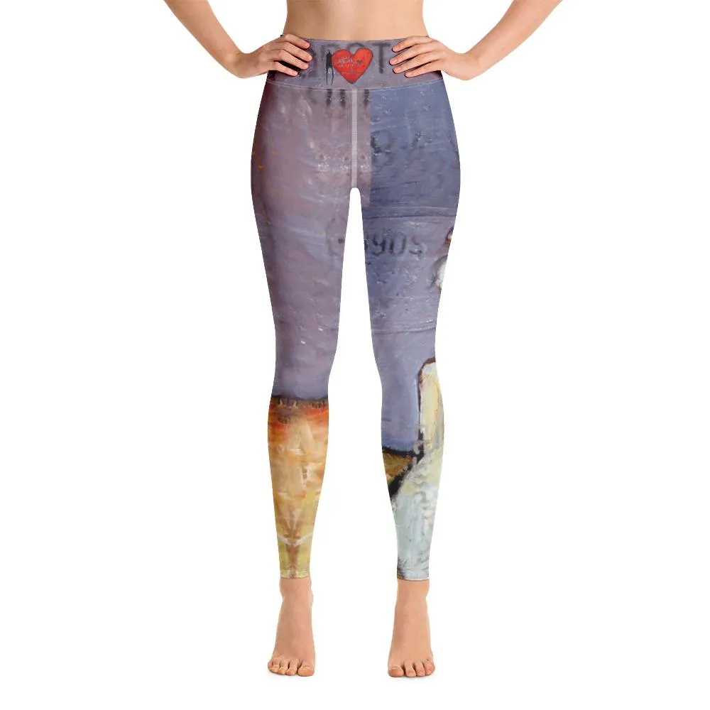 Purple Floral Yoga Leggings