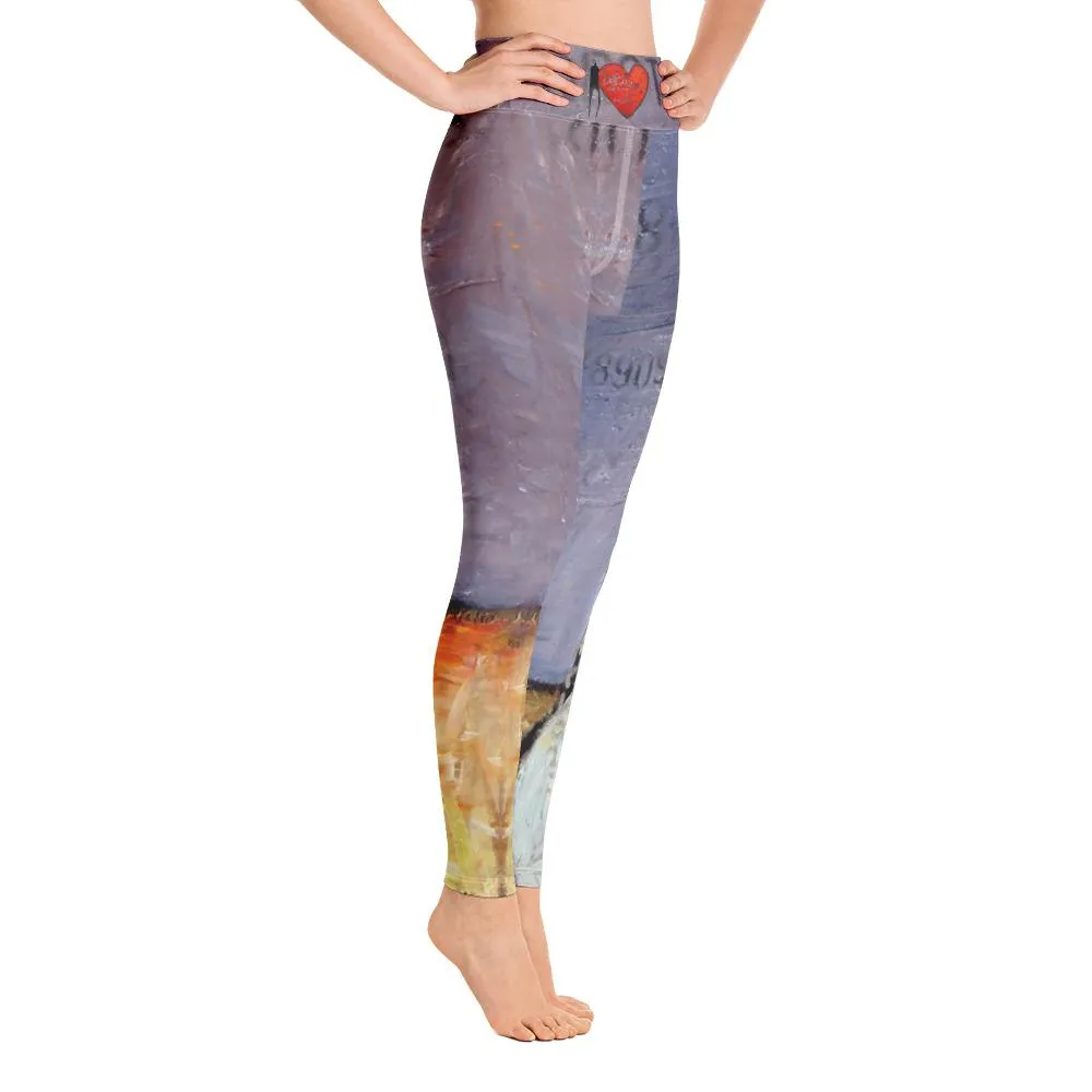 Purple Floral Yoga Leggings