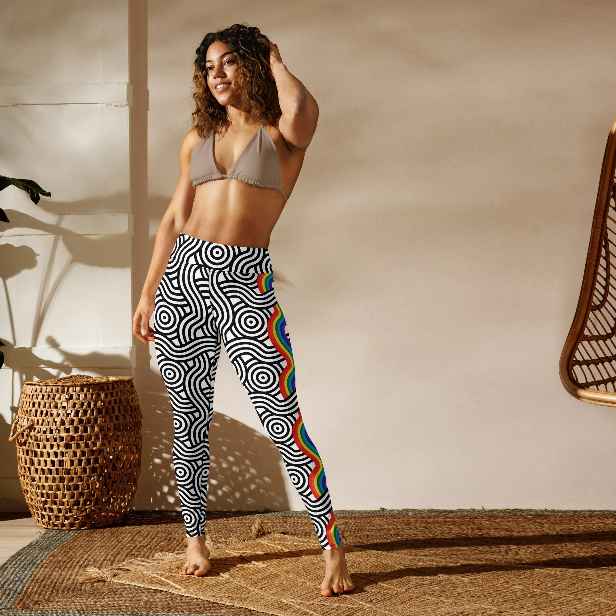Rainbow Lines Yoga Leggings