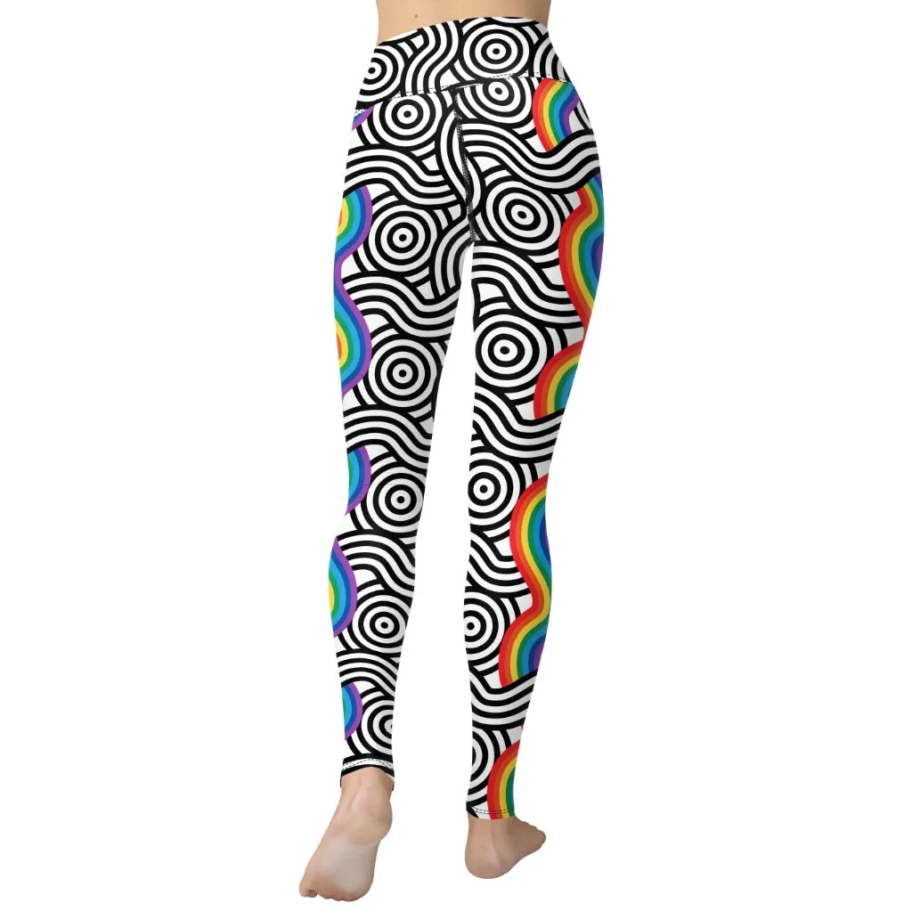 Rainbow Lines Yoga Leggings