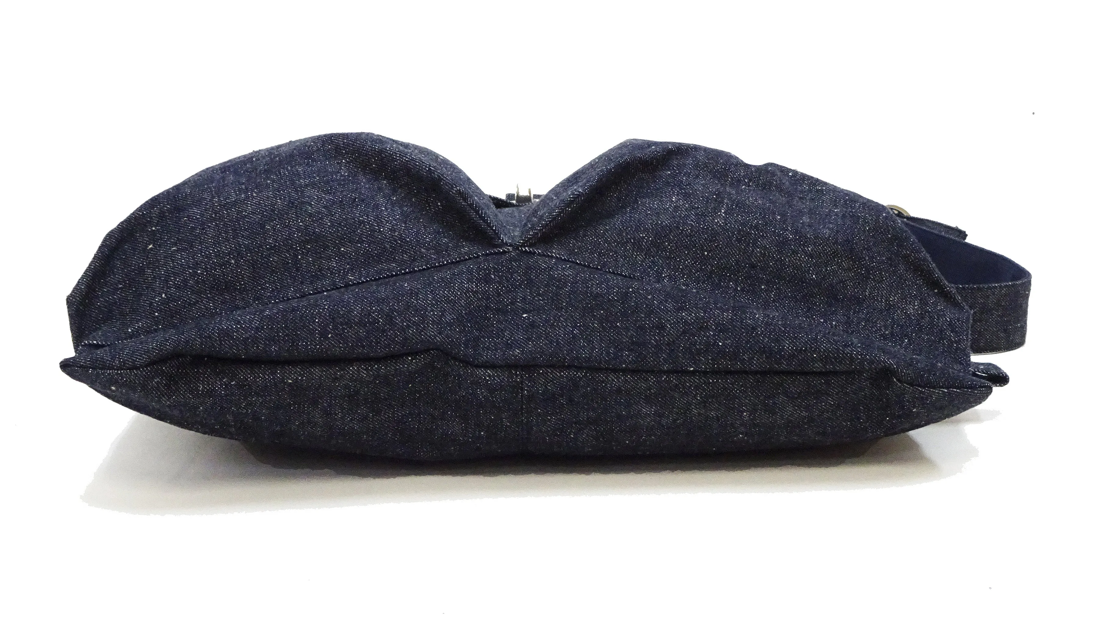 Samurai Jeans Bag Men's Casual Denim Shoulder Bag Inspired by USAF Military Helmet Bag DB23-15OZ Indigo