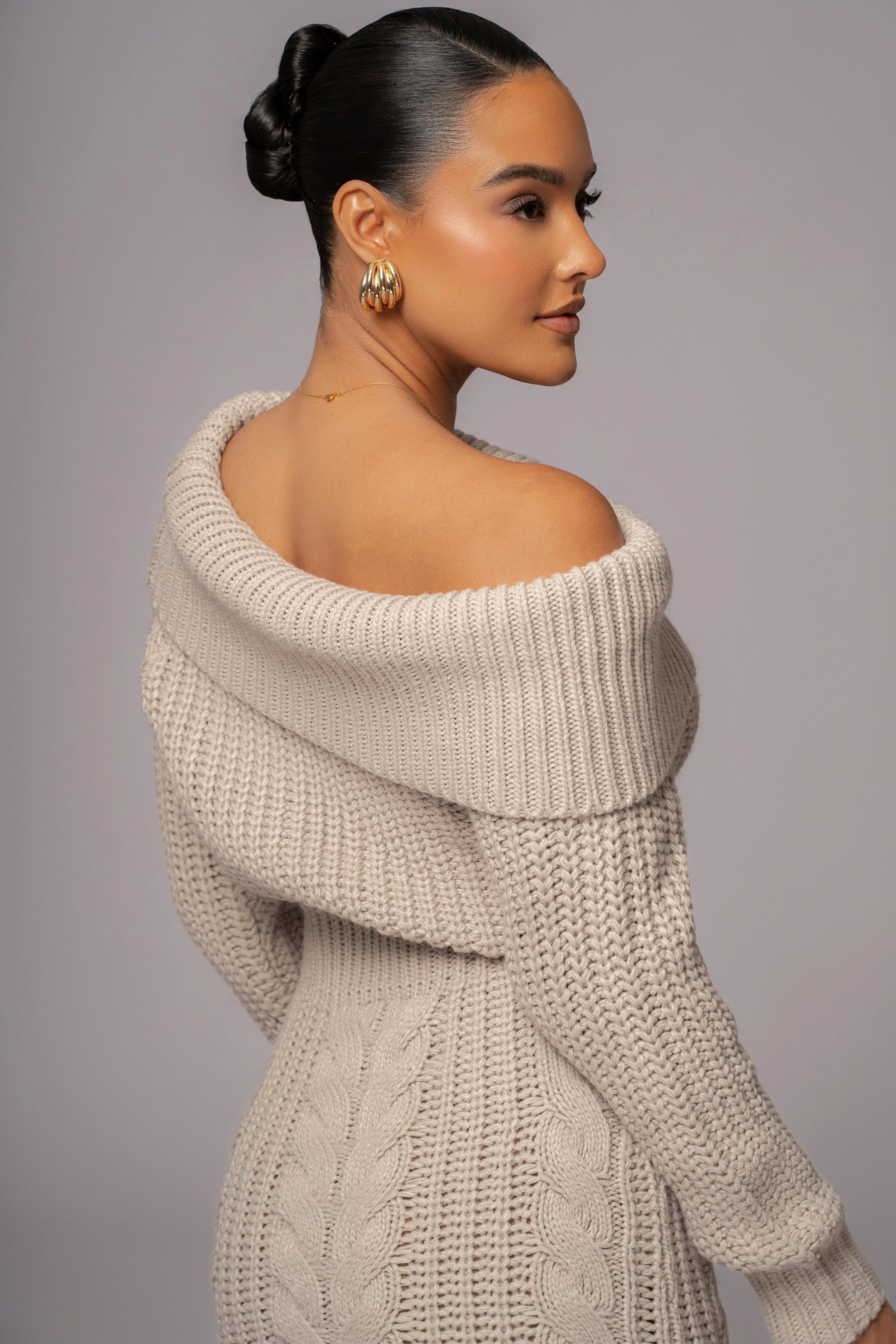 Stone Monette Cable Knit Dress