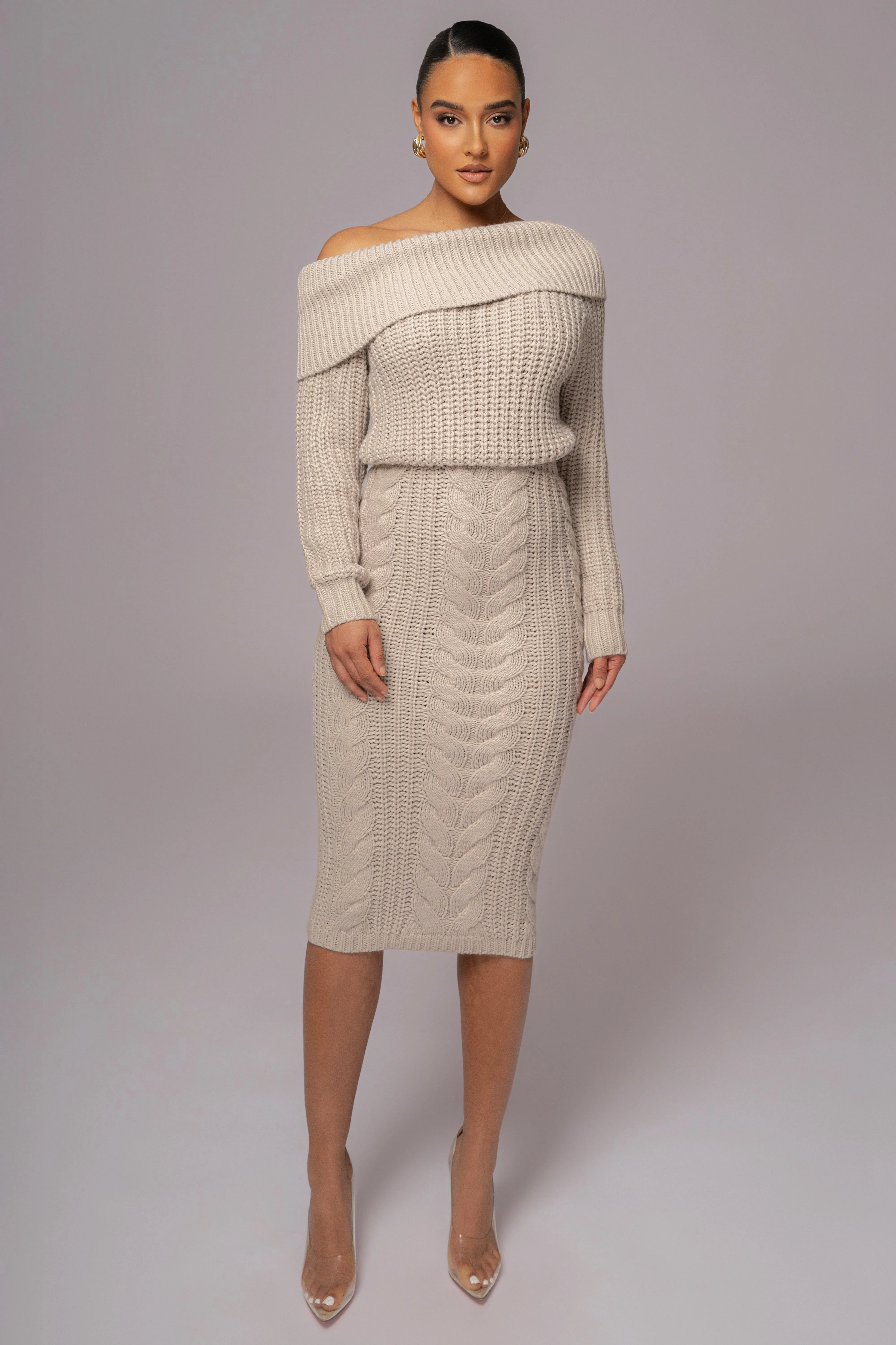 Stone Monette Cable Knit Dress