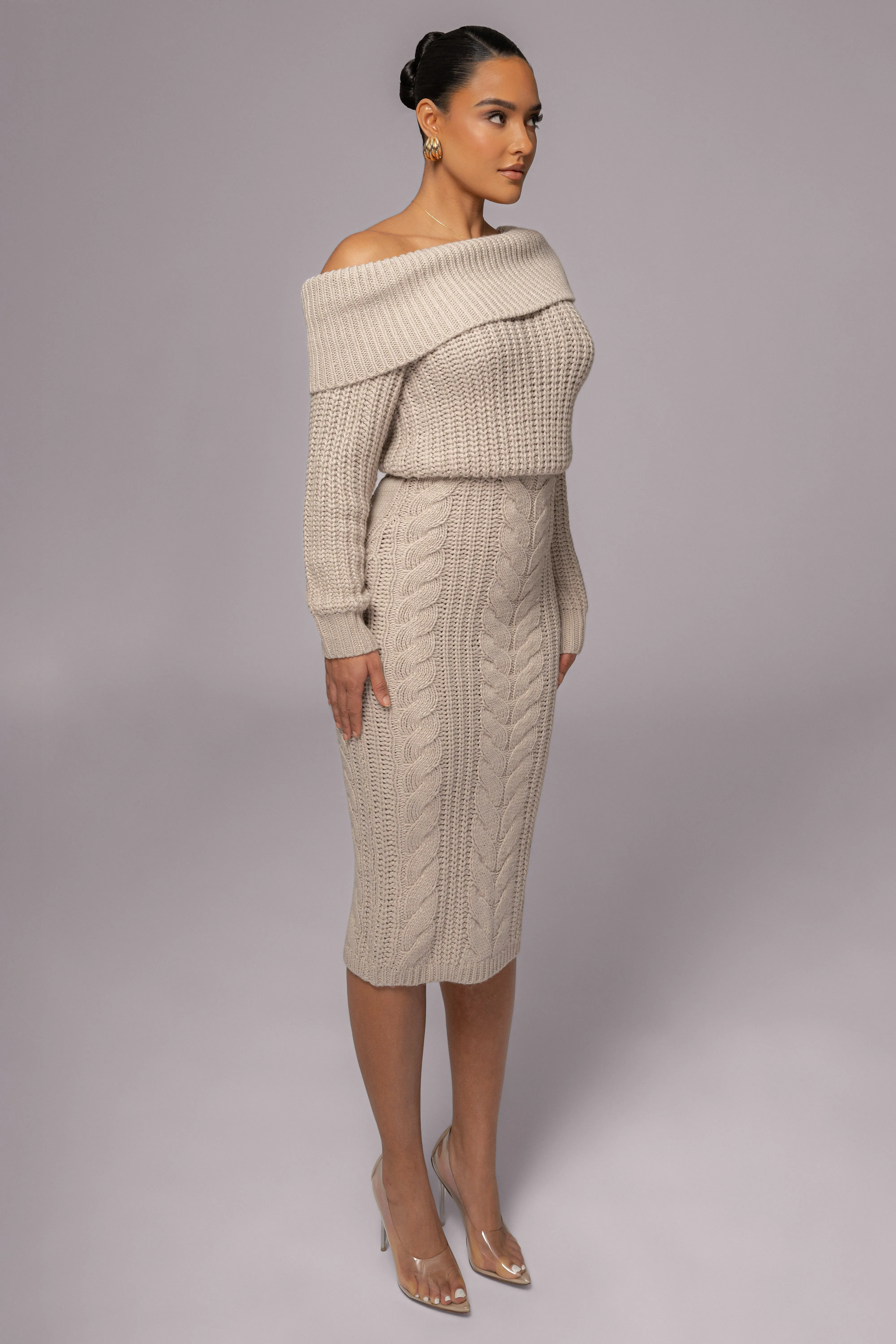 Stone Monette Cable Knit Dress