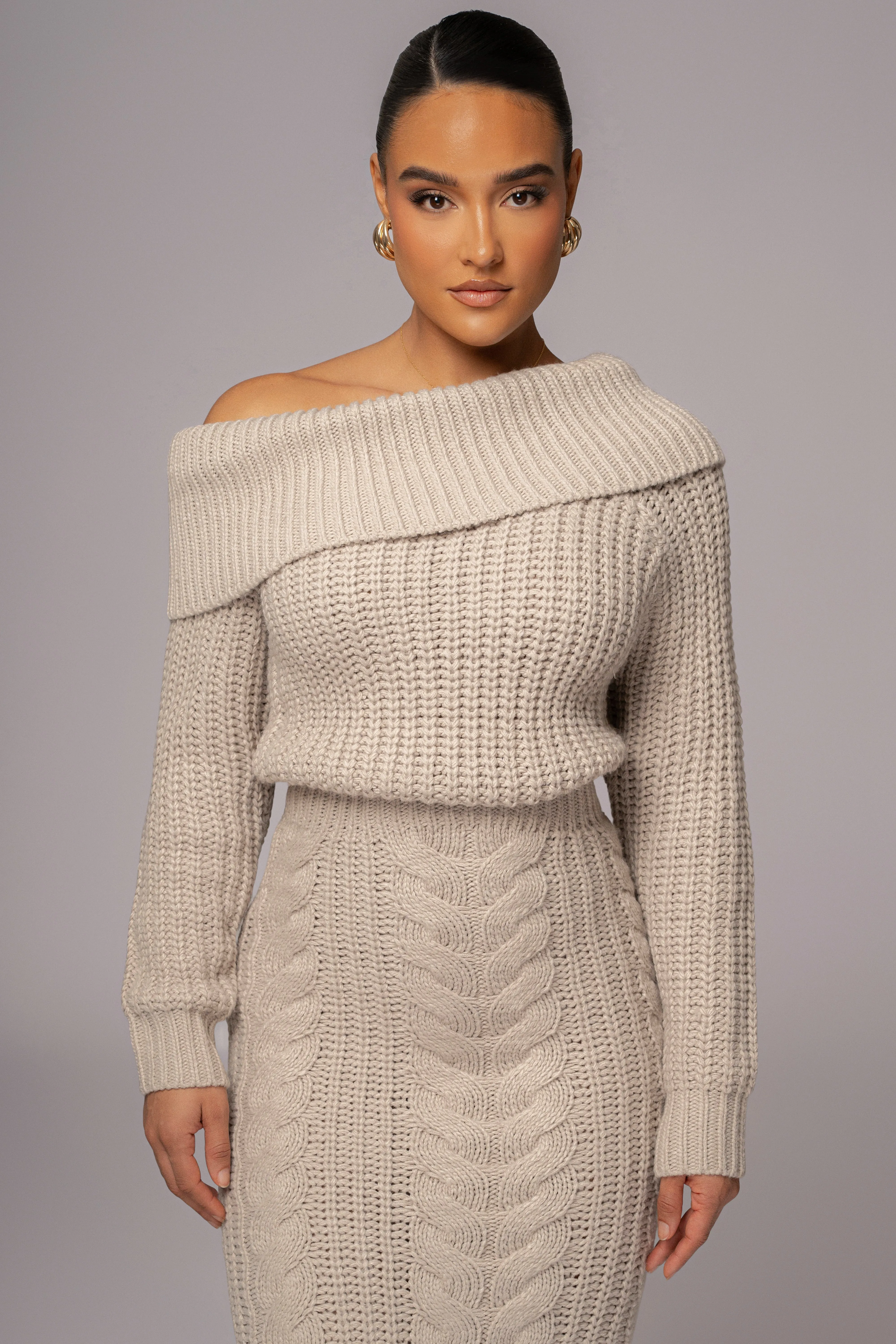 Stone Monette Cable Knit Dress
