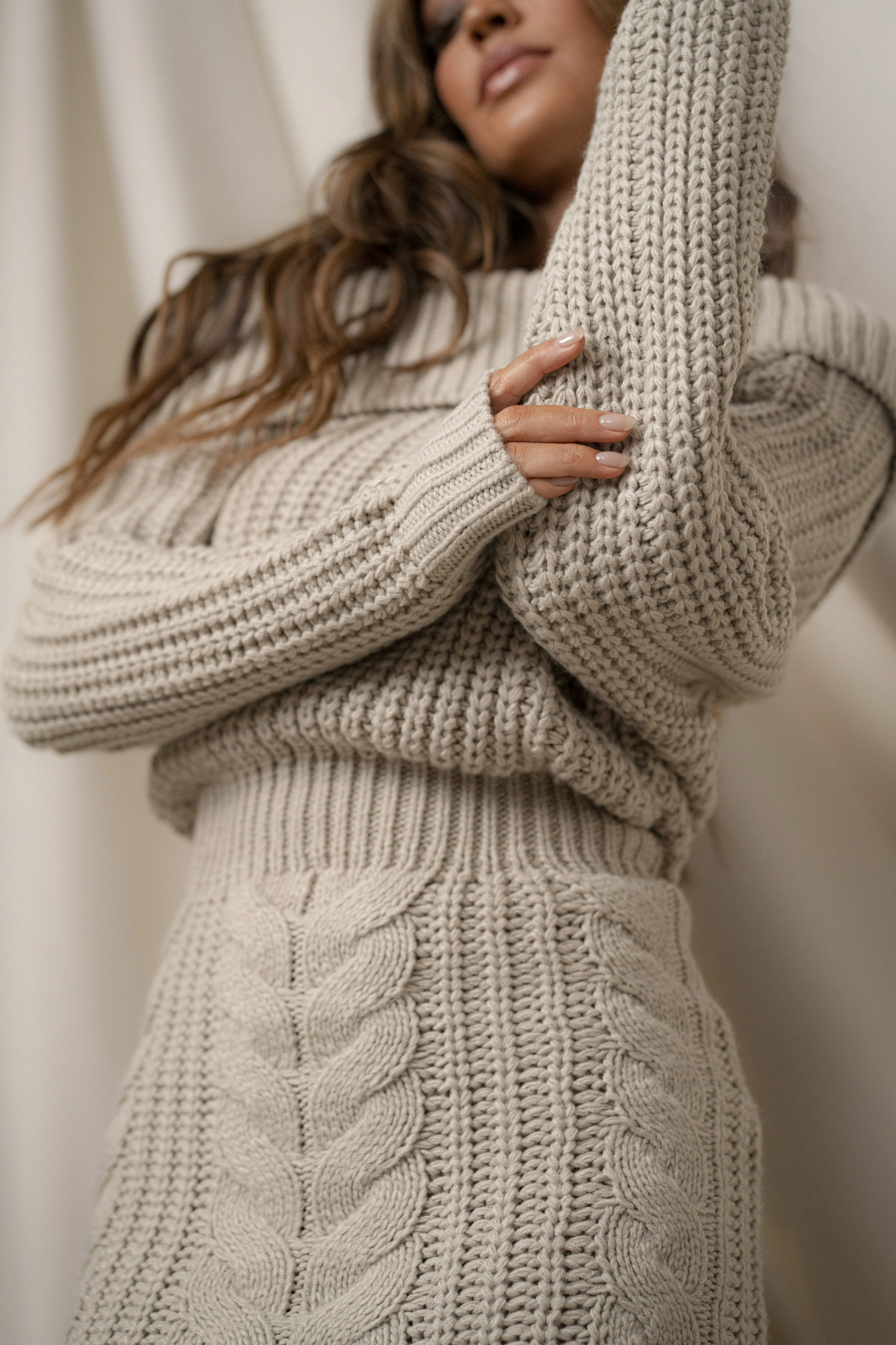 Stone Monette Cable Knit Dress