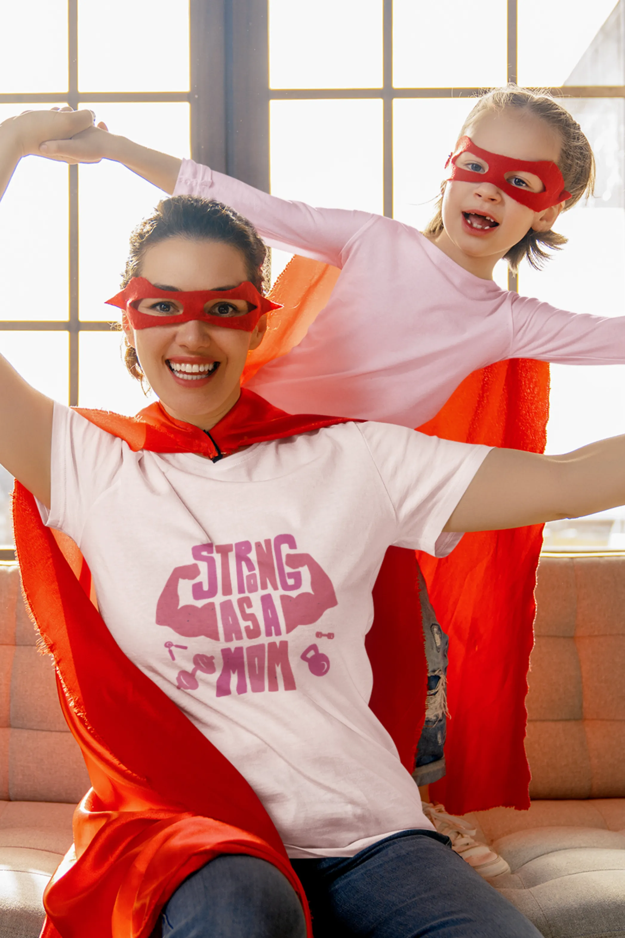 Strong As A Mom Printed T-shirt for women