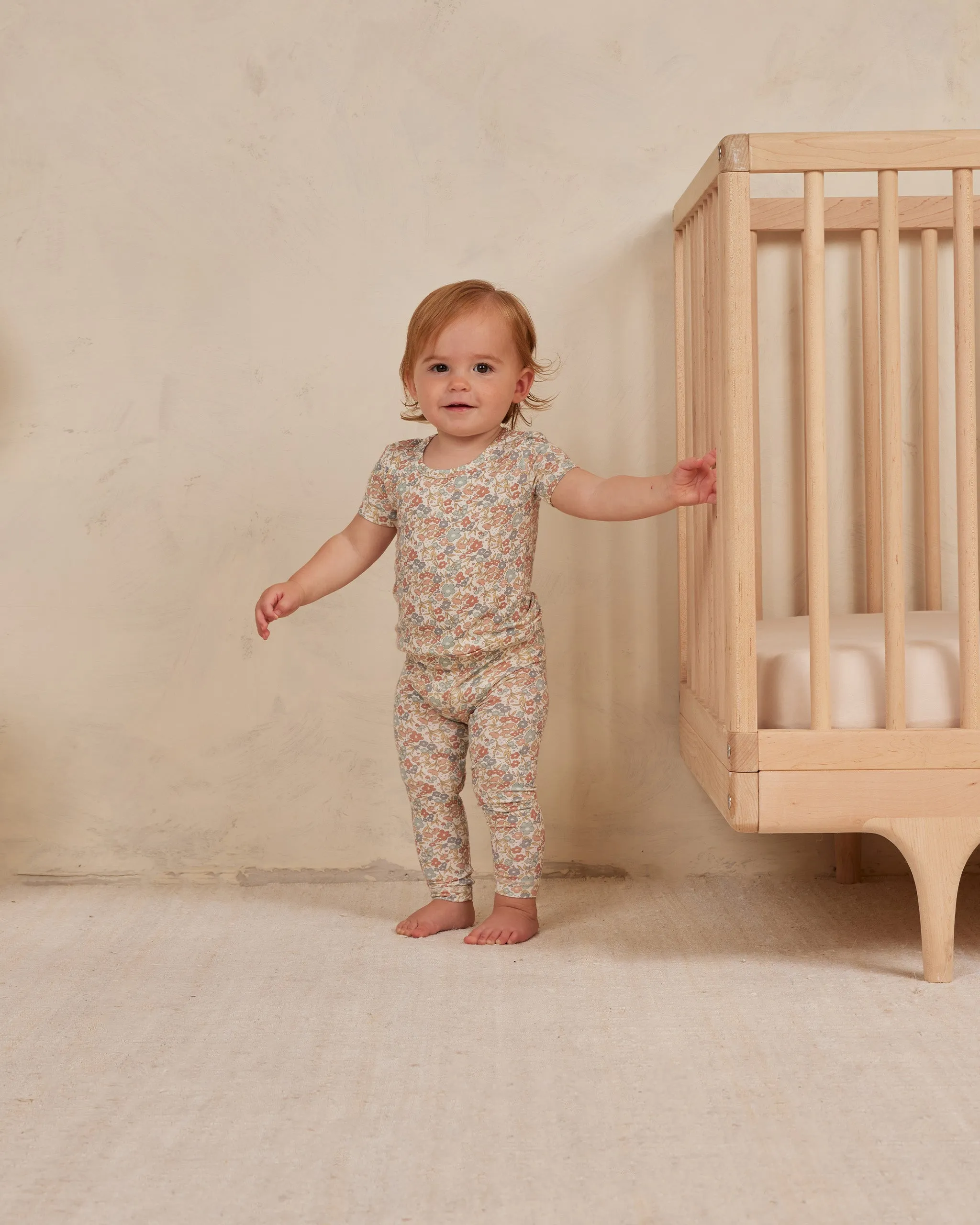 The Bamboo SS Pajama SET by Quincy Mae - Bloom - BABY