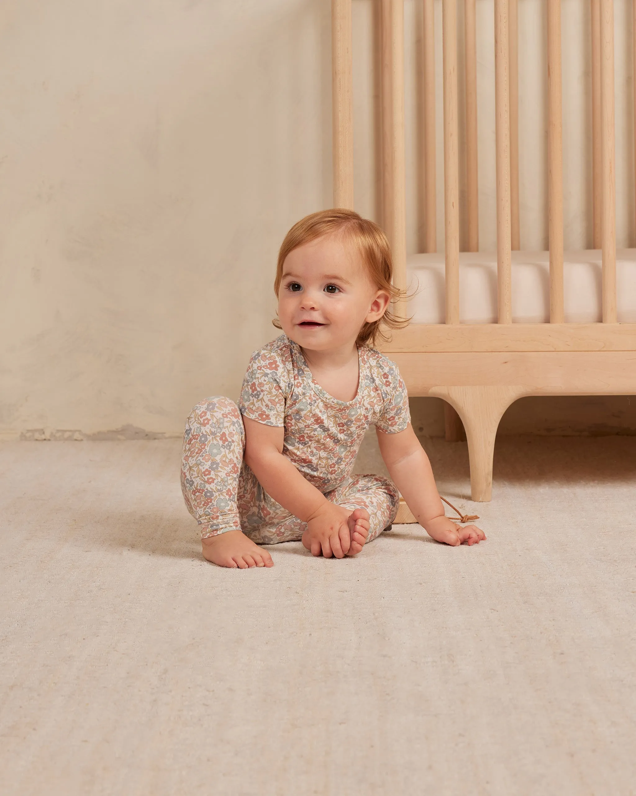 The Bamboo SS Pajama SET by Quincy Mae - Bloom - BABY