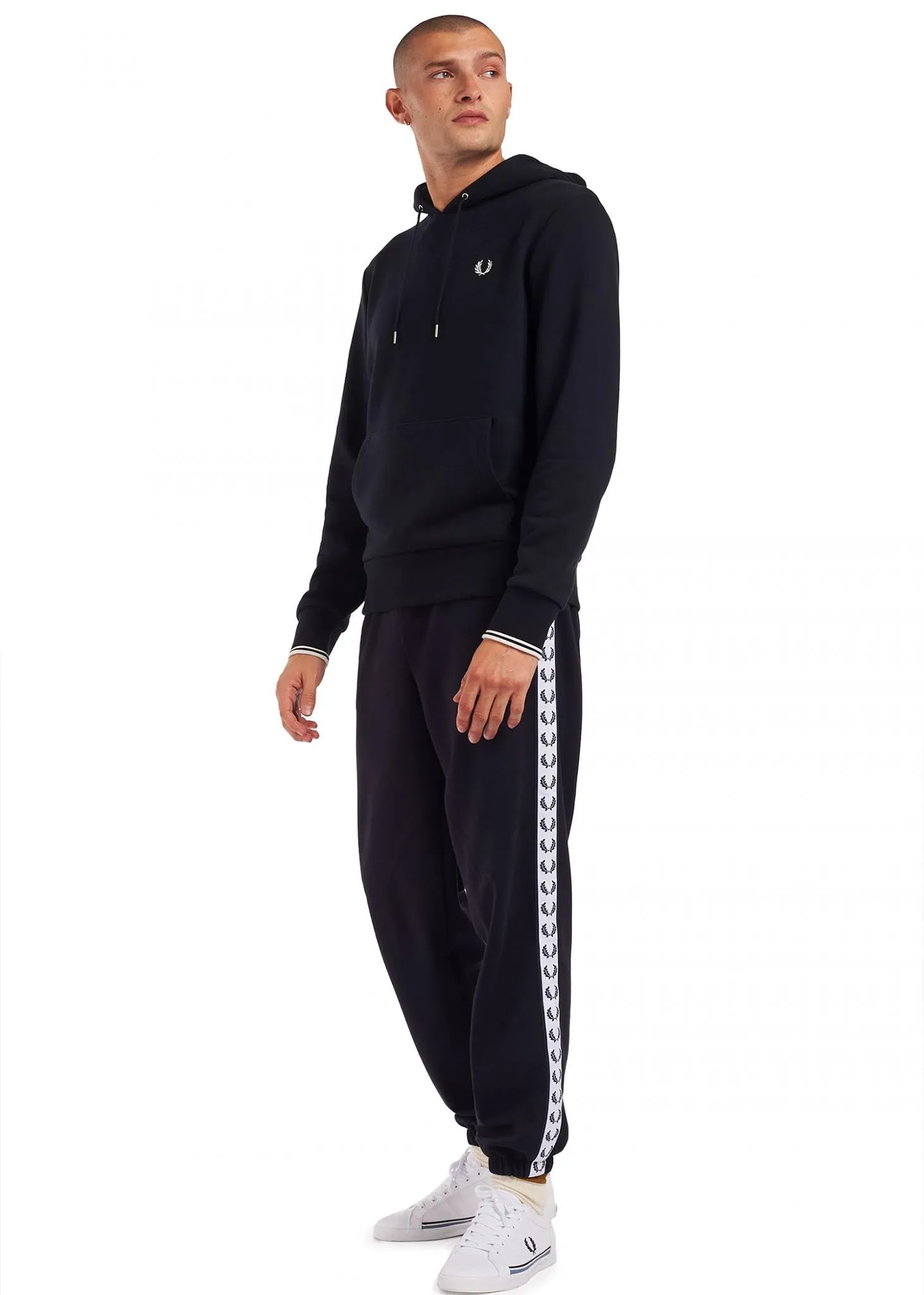 Tipped hooded sweatshirt - navy