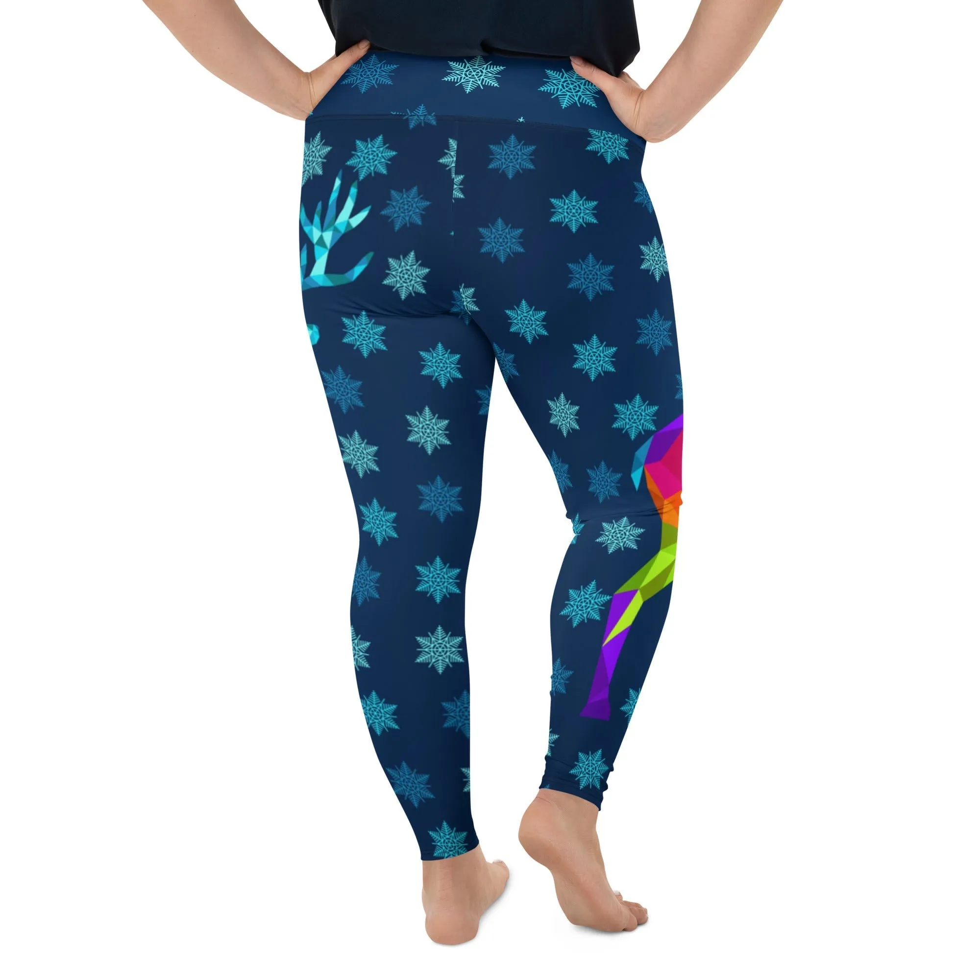 Vivid Reindeer Plus Size Leggings