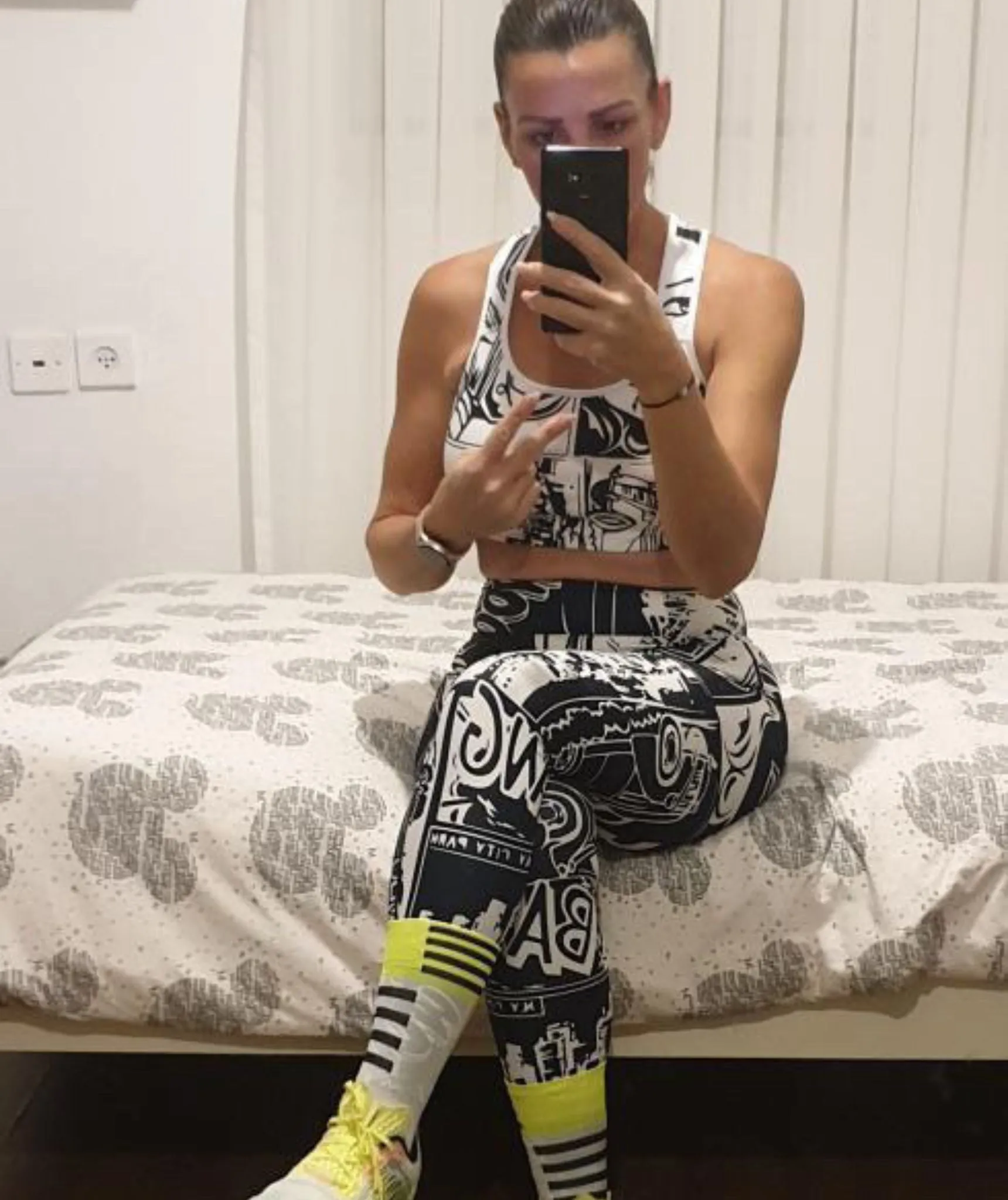 White & Black Comic Book Leggings