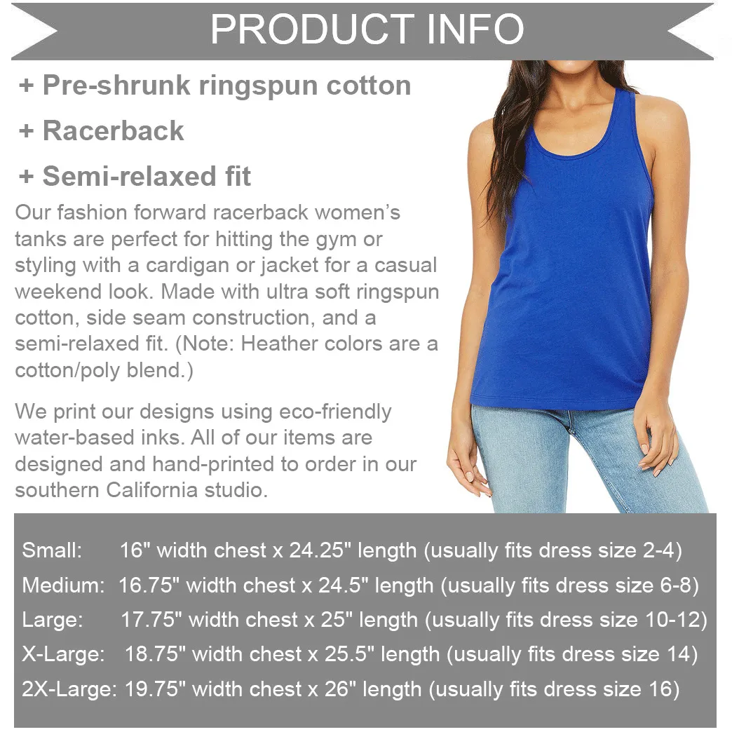 Women's Go Jump in a Moat Alligator Racerback Tank Top