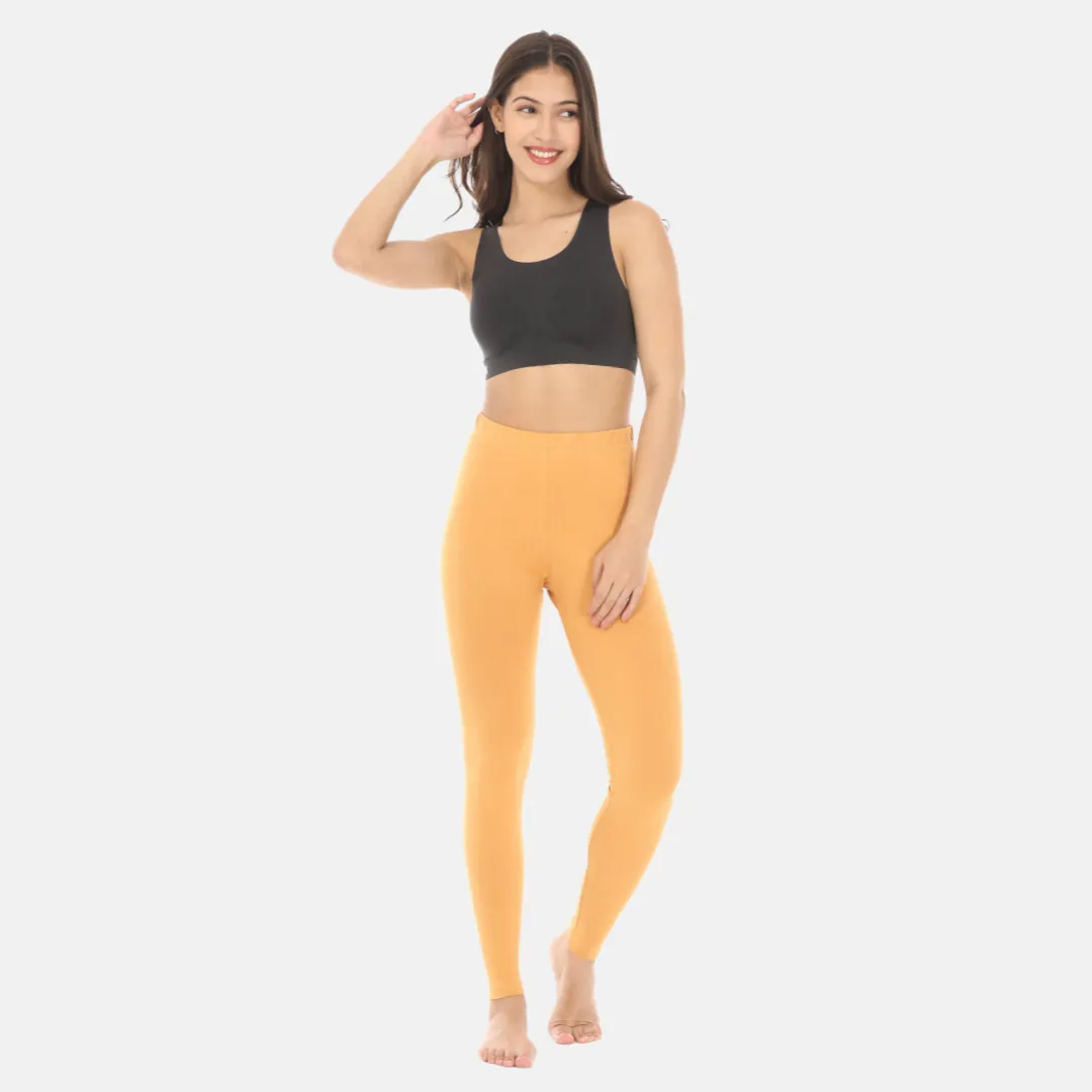 Women's Leggings | High-Waist | Ankle-Length | Breathable Cotton & Stretch Fit